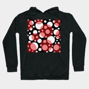 red white and black polka dot pop art Hoodie